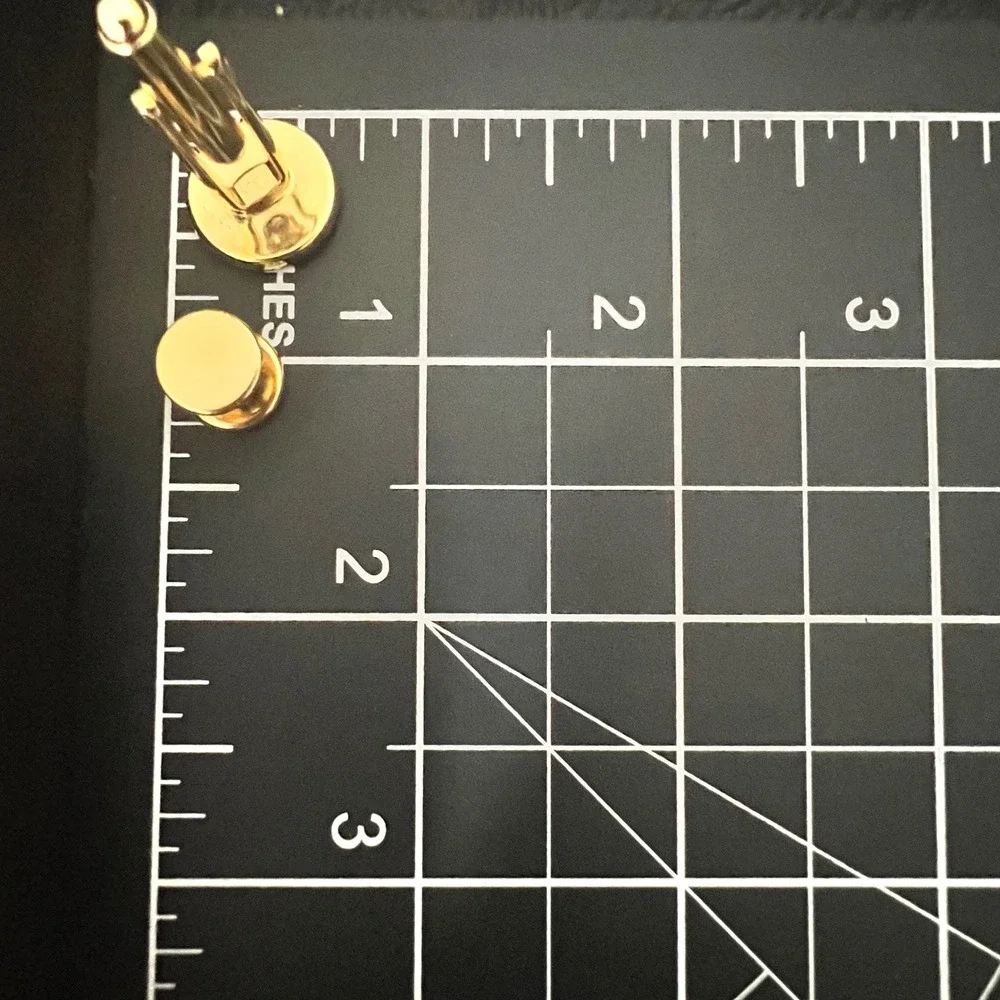 Vintage Gold Tone Tuxedo Black Enamel Cufflinks & Shirt Studs Set 6pc‎ Classic